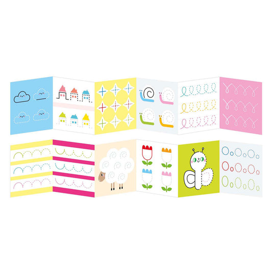 Banana panda - kleurboekje klaar om beginnerslijnen te overtrekken