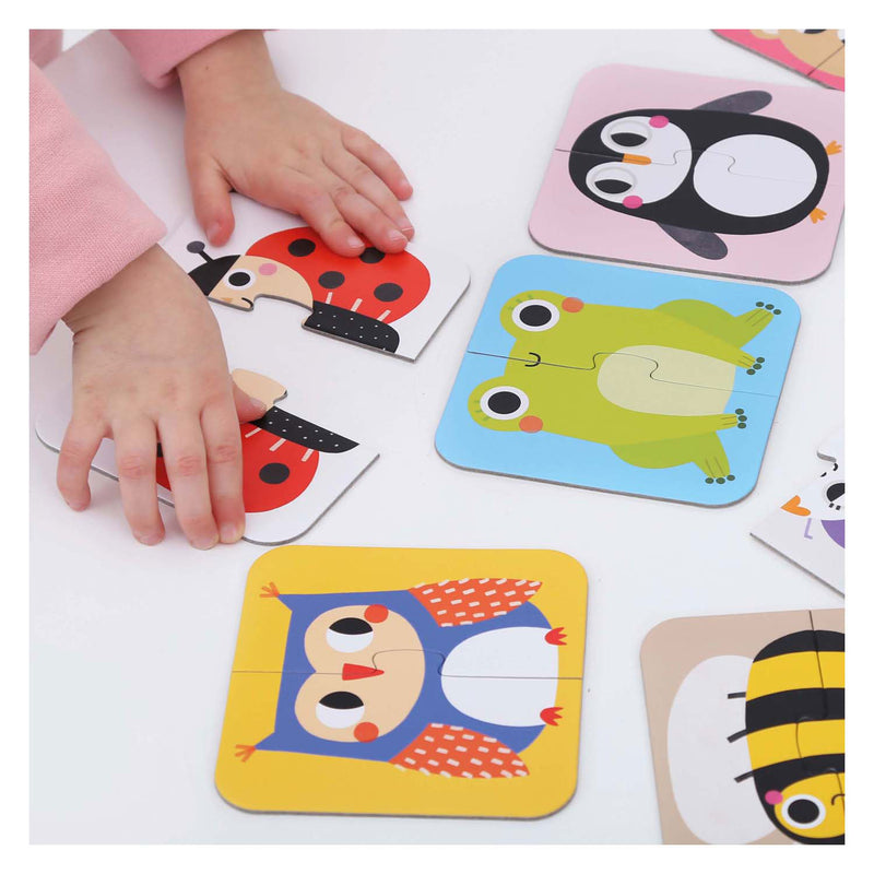 Load image into Gallery viewer, Banana panda - on-the-go puzzel halve dieren - 16st.
