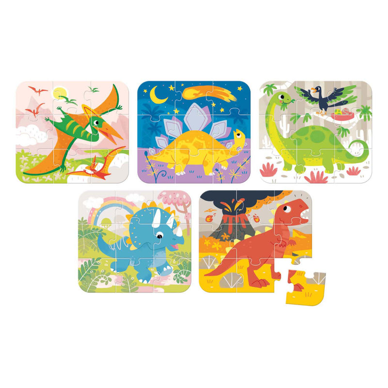 Load image into Gallery viewer, Banana panda - on-the-go puzzel dinosaurus - 16st.
