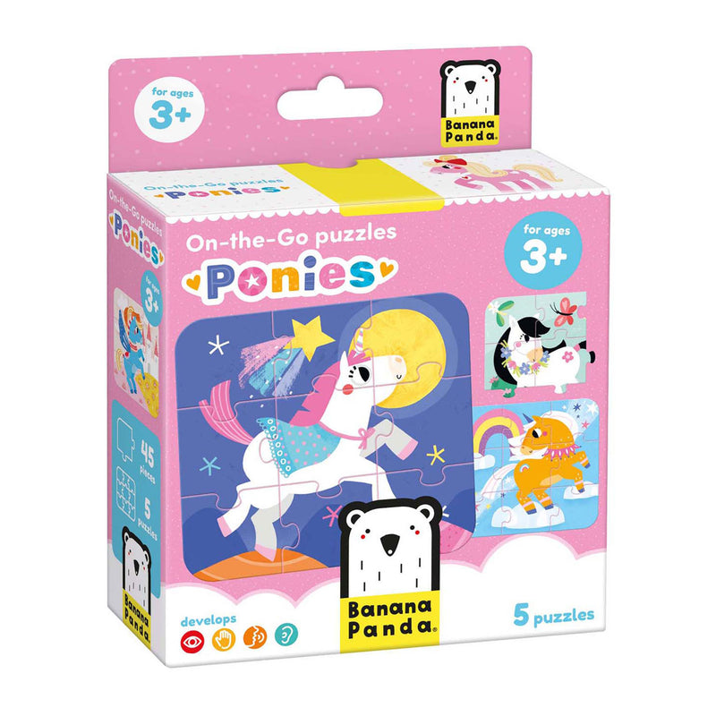 Load image into Gallery viewer, Banana panda - on-the-go puzzel pony's - 16st.
