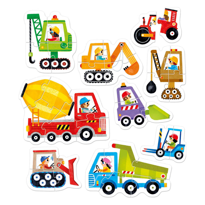 Load image into Gallery viewer, Banana panda - oplopende puzzels voertuigen - 33st.
