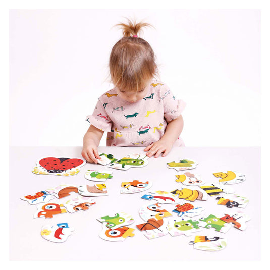 Banana panda stap voor stap kleine diertjes puzzel 2+.