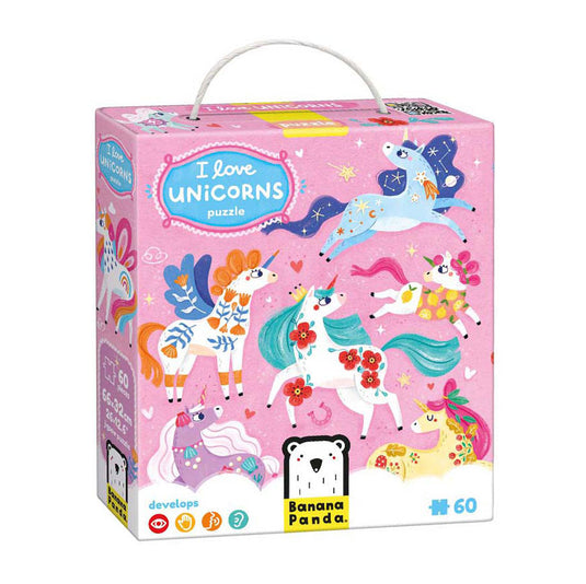 Banana panda - ik hou van eenhoorns puzzel - 60st.