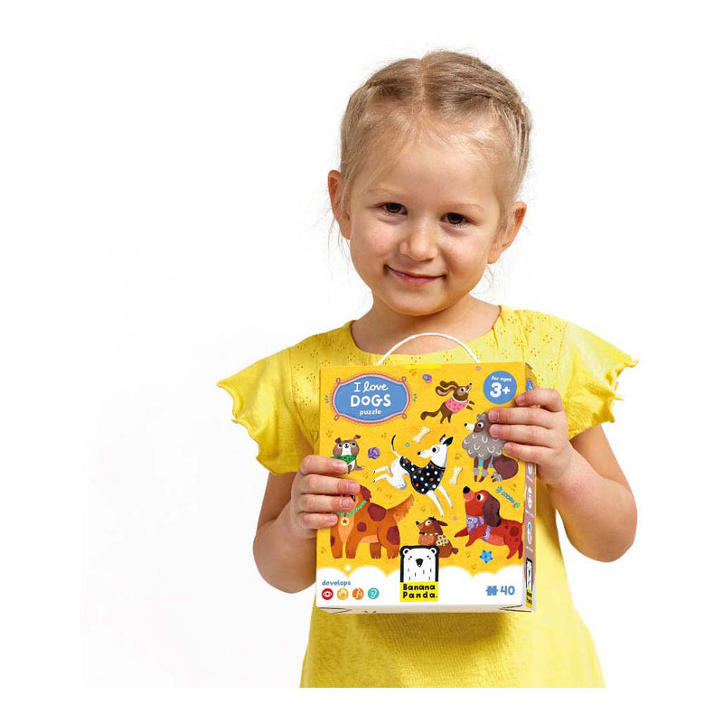 Load image into Gallery viewer, Banana panda - ik hou van honden puzzel - 60st.
