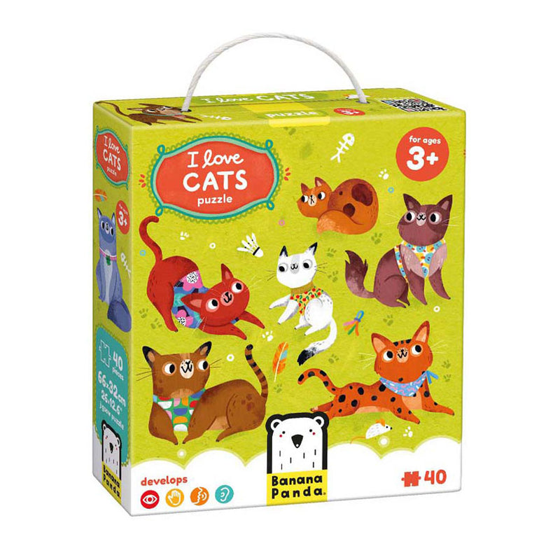 Load image into Gallery viewer, Banana panda - ik hou van katten puzzel - 60st.
