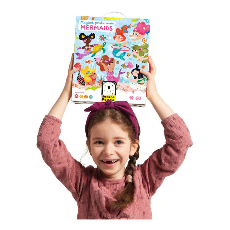 Load image into Gallery viewer, Banana panda - magical jumbo puzzel zeemeerminnen - 60st.

