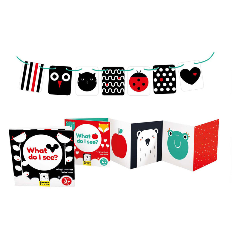 Load image into Gallery viewer, Banana panda - hoog contrast babyset
