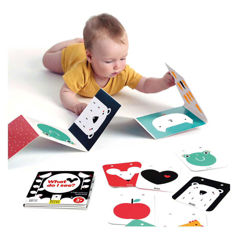 Load image into Gallery viewer, Banana panda - hoog contrast babyset
