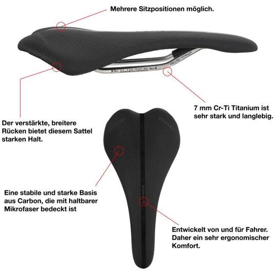 Trivio - pirate fietszadel zwart