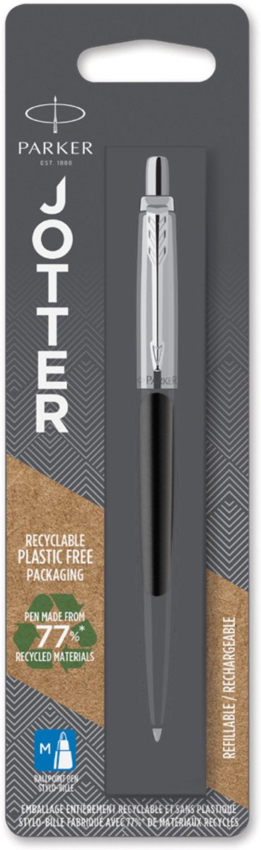 Parker jotter-balpen | waterloo blue | medium punt met blauwe inkt