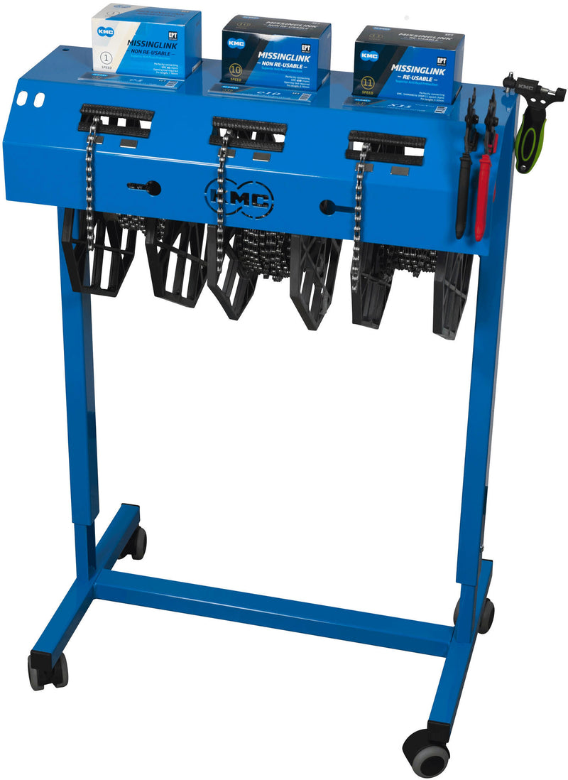 Load image into Gallery viewer, KMC Fietskettingrolhouder Pro - Blauw - 90x60x40cm
