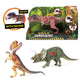 Toi-toys world of dinosaurs dilophosaurus | t-rex | triceratops | beweegbare dino met geluid (1 stuks) willekeurig geleverd