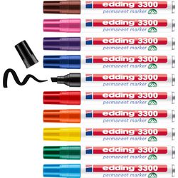 Permanente marker edding 3300 kleurenassortiment 1-5 mm 10 stuks