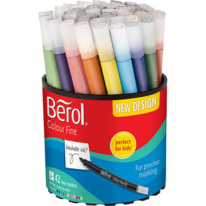 Https: www.cchobby.nl berol-colourfine-d-10-mm-lijndikte-0-3-0-7-mm-diverse-kleuren-42-stuk-1-doosje