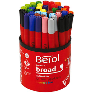 Https: www.cchobby.nl berol-stift-d-10-mm-lijndikte-1-1-7-mm-diverse-kleuren-42-stuk-1-doosje