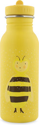 Trixie drinkfles - mrs. bumblebee - rvs waterfles voor kinderen - 500ml - lekvrije fles - geel - bij
