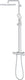 Grohe tempesta 250 cube regendoucheset - hoofddouche 25cm - vierkante handdouche - 2 straalsoorten - met thermostaatkraan - chroom