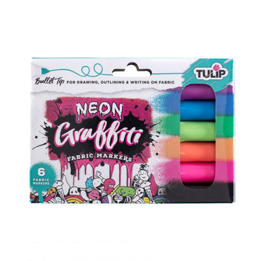 Tulip • textielstiften graffiti neon 6st.