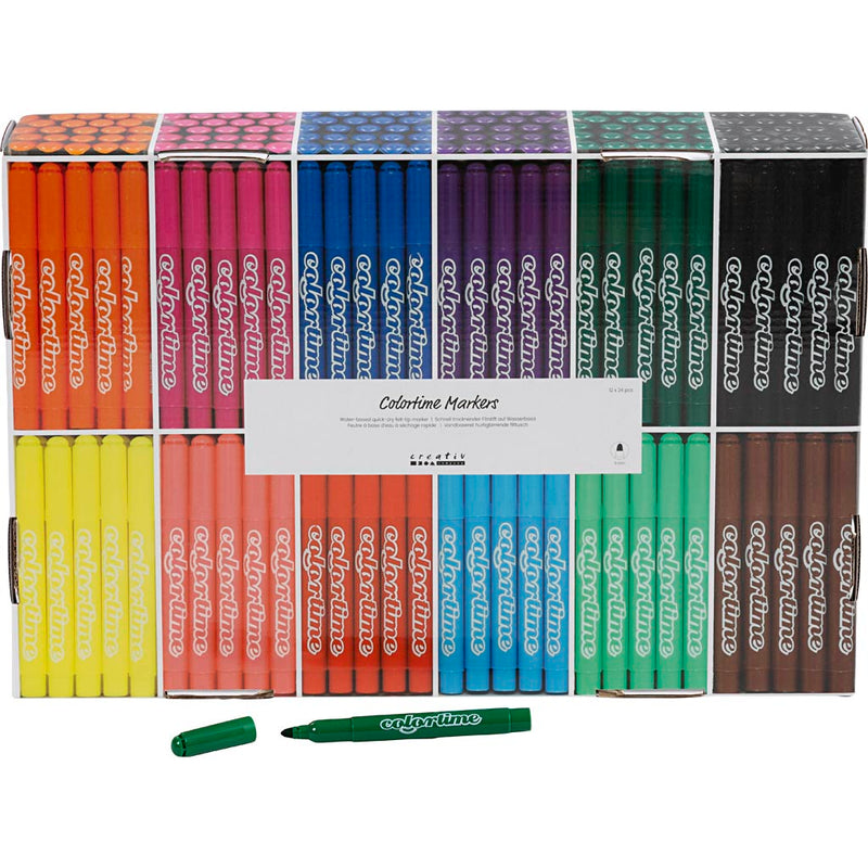 Load image into Gallery viewer, Colortime https: www.cchobby.nl -stiften-lijndikte-5-mm-standaardkleuren-12x24-stuk-288-stuk-1-doos
