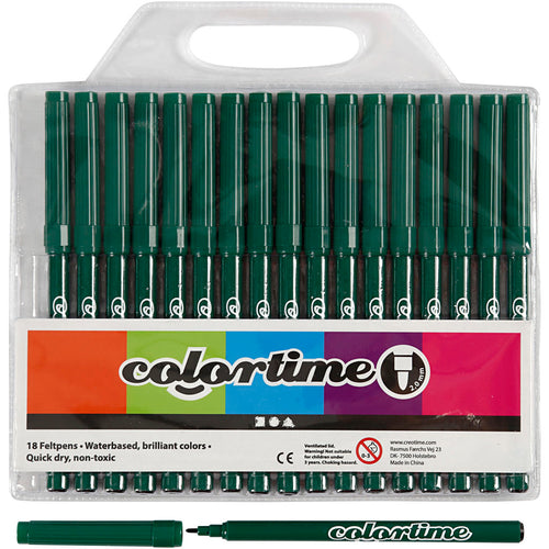 Donkergroene Stiften, 18st.