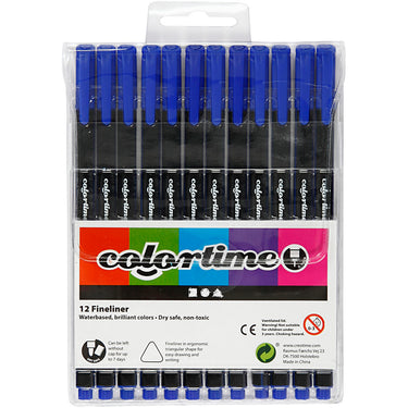 Http: www.cchobby.nl colortime-fineliners-lijndikte-0-6-0-7-mm-donkerblauw-12-stuk-1-doos