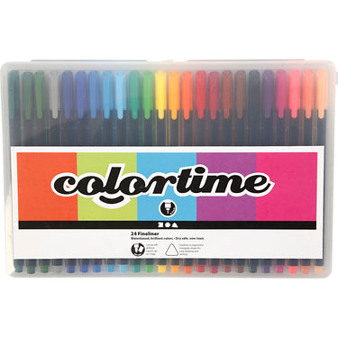 Http: www.cchobby.nl colortime-fineliners-lijndikte-0-6-0-7-mm-diverse-kleuren-24-stuk-1-doos