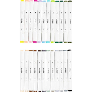 Creativ company tekenstift lijndikte 1+8mm pastelkleuren - 24st.