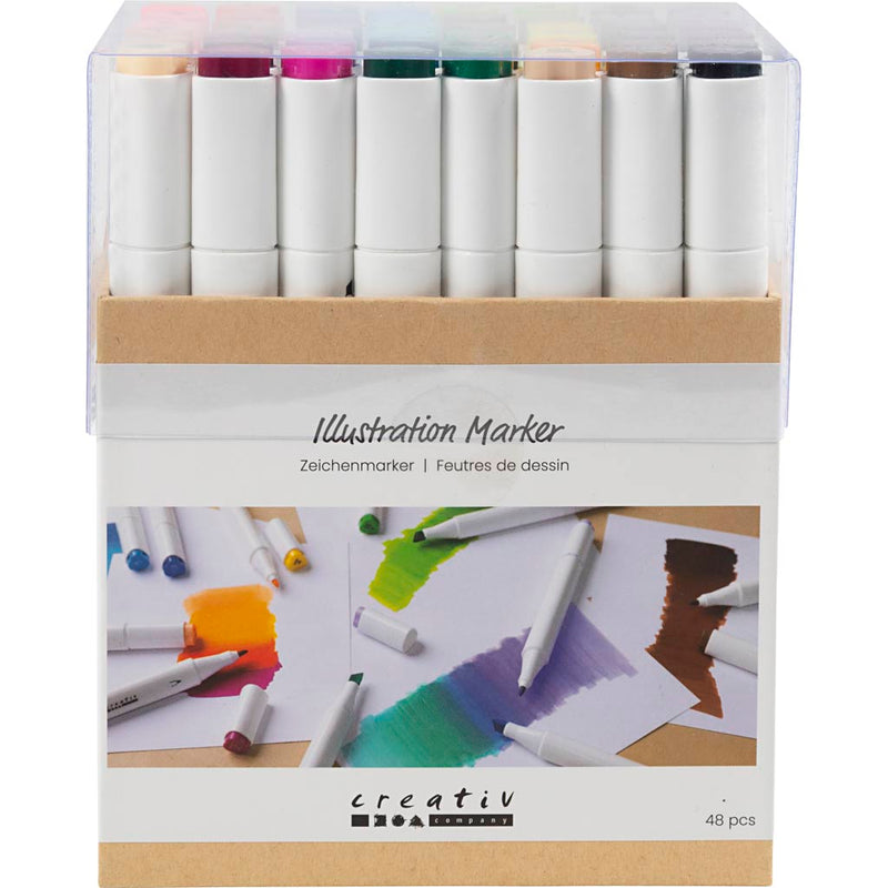 Load image into Gallery viewer, Creativ company https: www.cchobby.nl tekenstift-lijndikte-1-8-mm-standaardkleuren-48-stuk-1-doos
