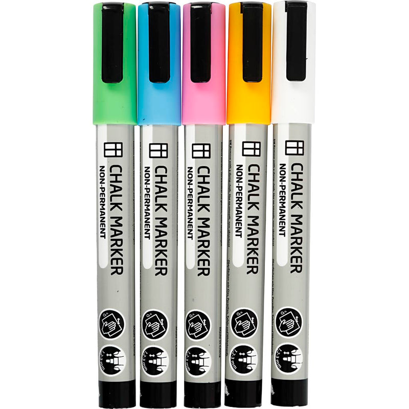 Load image into Gallery viewer, Creativ company krijt markers kleur, 5st.

