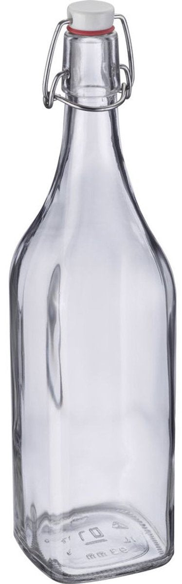 Westmark beugelfles beugelfles, vierkant, vulvolume: 1 l, glas kunststof staal, 66202270
