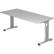 Bach bureau hammerer vos 19 5 180x80cm gemelamineerd spaanplaat grijs
