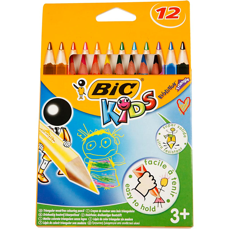 Load image into Gallery viewer, Bic https: www.cchobby.nl -evolution-kleurpotloden-l-14-cm-vulling-5-mm-diverse-kleuren-12-stuk-1-doos
