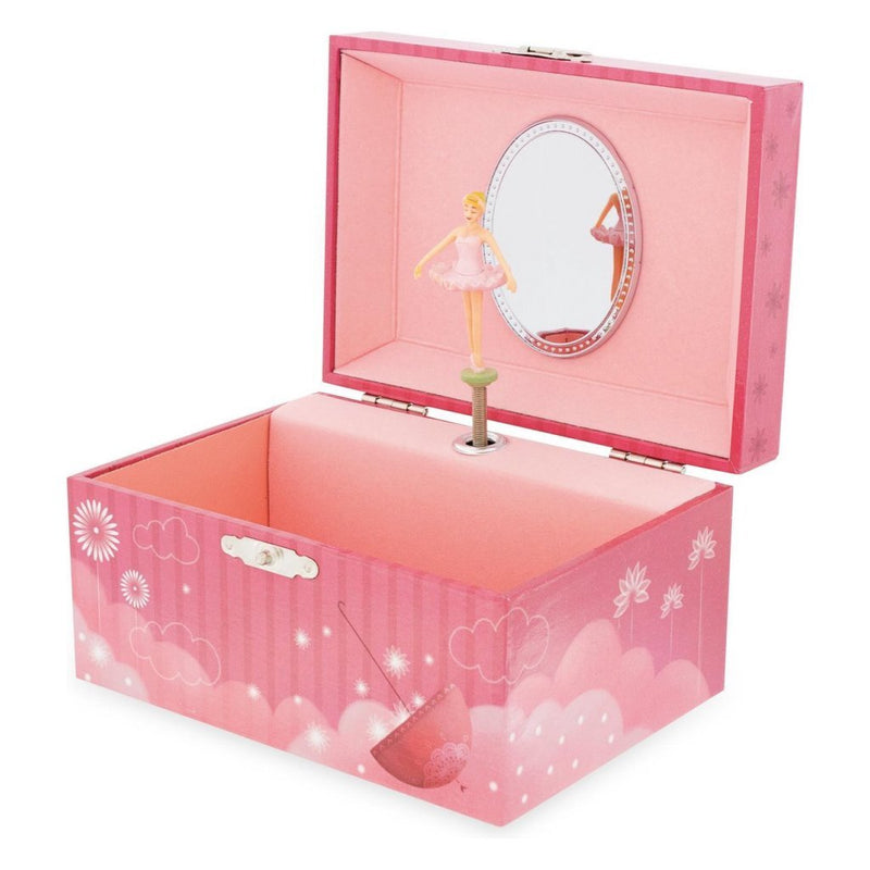 Load image into Gallery viewer, Ulysse sieradendoosje met muziek met ballerina parasol roze
