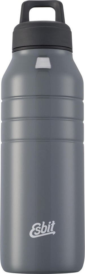 Esbit majoris waterfles - 680ml - koel grijs - rvs drinkfles - lusdop