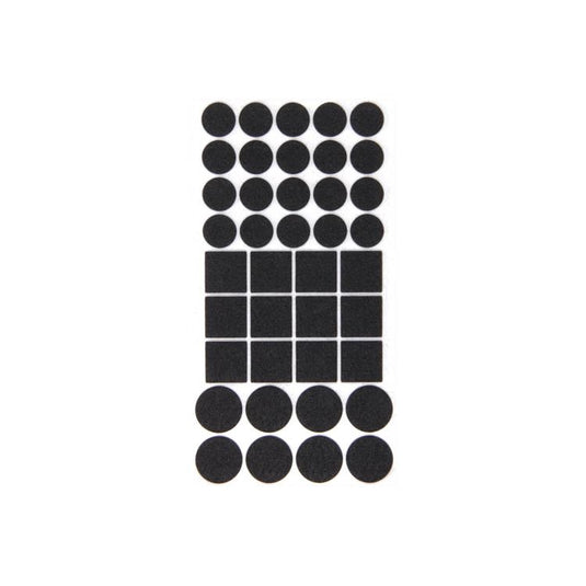 Mack 1069036 - assortiment zelfklevend vilt zwart | 12 stuks