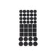 Mack 1069036 - assortiment zelfklevend vilt zwart | 12 stuks