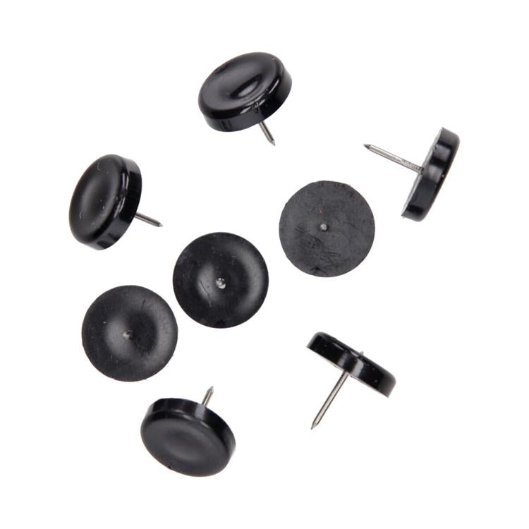 Chargez l'image dans la visionneuse de la galerie, Mack 1066769 - stoelglijder nagel kunststof zwart ø 25 mm 8 st pcs | 6 stuks
