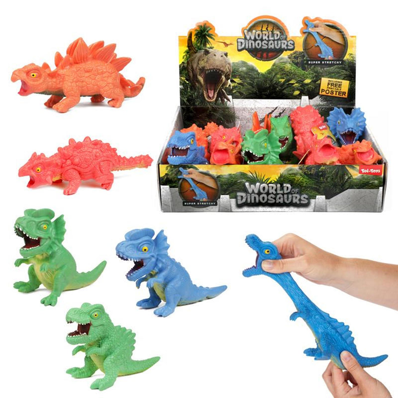 Load image into Gallery viewer, Toi-toys world of dinosaurus kneeddino rekbaar
