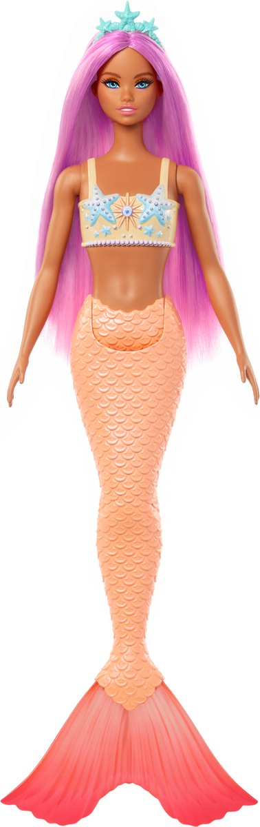Barbie a touch of magic - oranje zeemeermin staart - pop