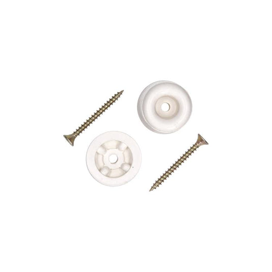 Mack 1069046 - deurstop rubber + schroef wit 30 x 35 mm 2 st pcs | 6 stuks