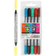 Creativ Company ColorTime dubbelstift lijndikte 2 3 3,6 mm standaardkleuren 6 stuks 1 doos