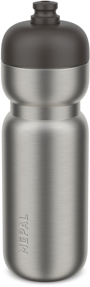 Mepal rvs bidon pull sport - 800 ml - pak. open en drink - lichtgewicht rvs - vaatwasmachinebestendig - drinkflessen - graphite black