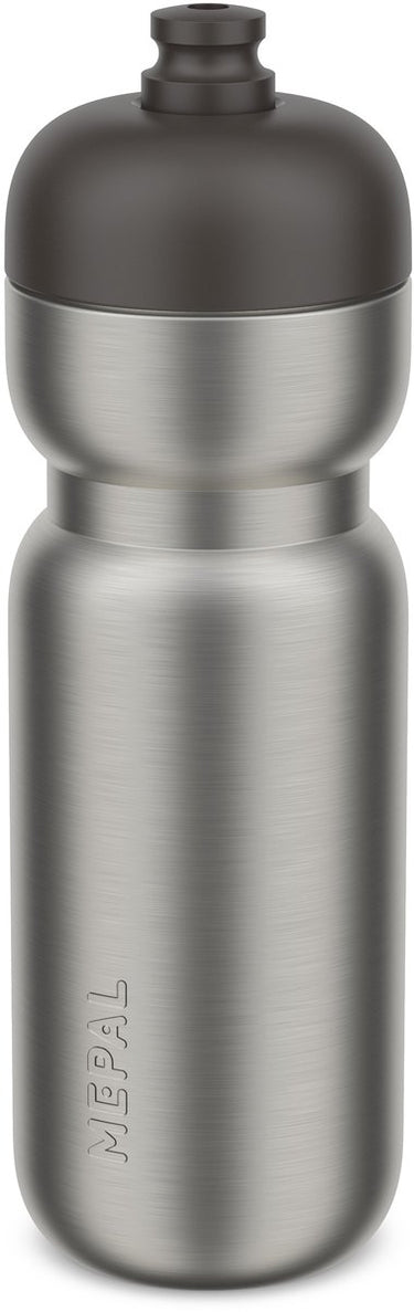 Mepal rvs bidon pull sport - 800 ml - pak. open en drink - lichtgewicht rvs - vaatwasmachinebestendig - drinkflessen - graphite black