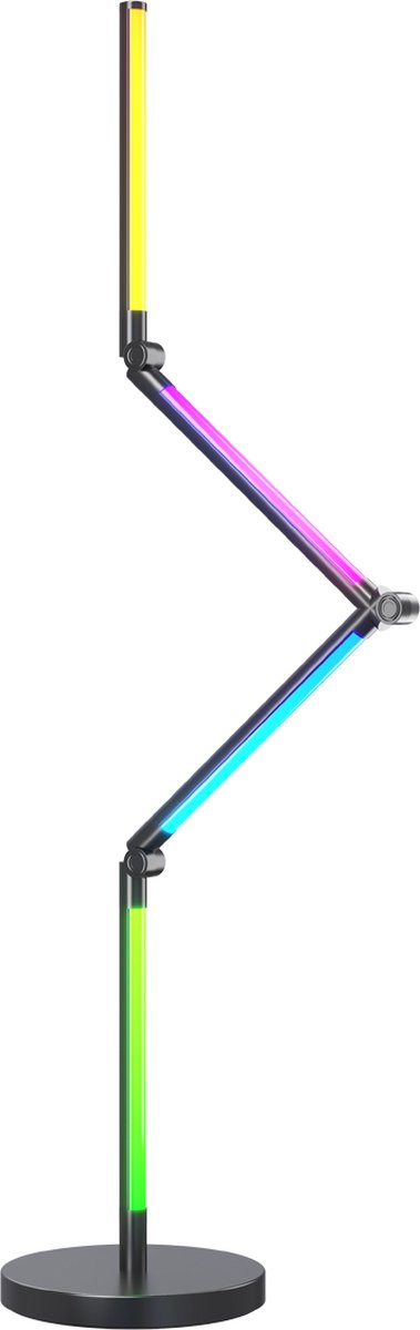 Calex slimme led vloerlamp - smart wifi hoeklamp - staande lamp - sfeerverlichting dimbaar rgb en wit licht - bediening via app - 140cm