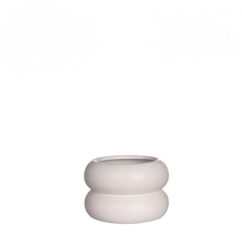 Afbeelding laden in galerijviewer, Ideas 4 seasons chubby bloempot gebroken wit ã˜9xh6,4cm
