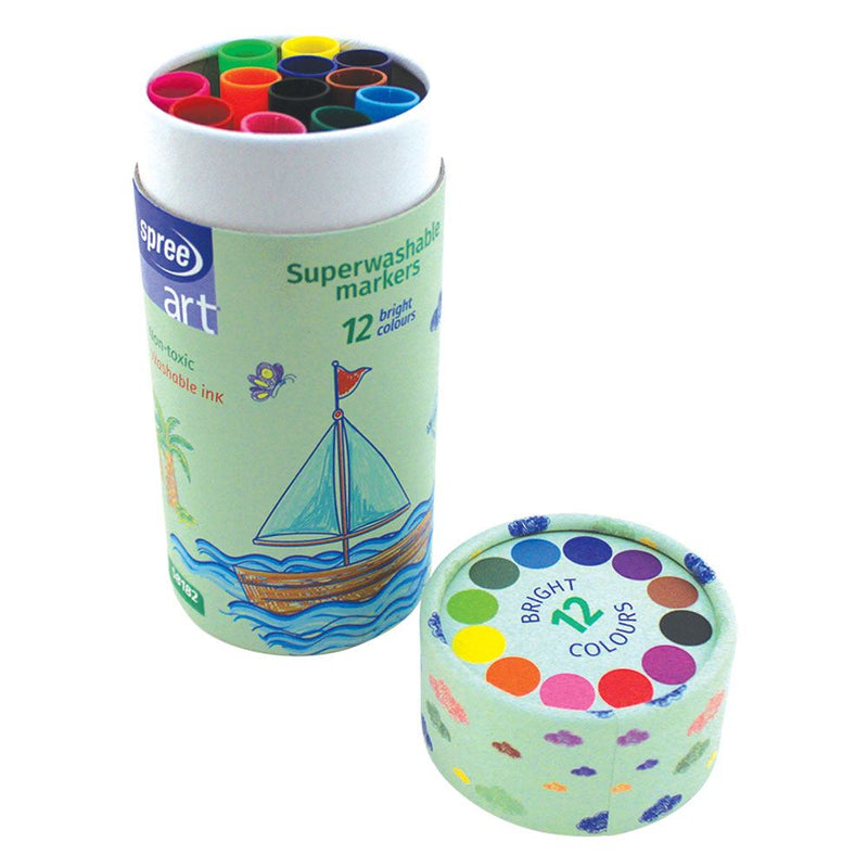 Afbeelding laden in galerijviewer, 12 superwashable markers, 12 kleuren, ke
