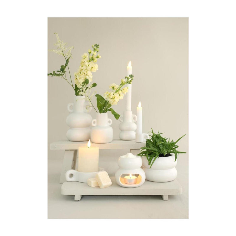 Afbeelding laden in galerijviewer, Ideas 4 seasons chubby vaas - kaarsenhouder ã˜7,6xh12cm off white
