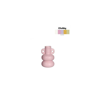 Ideas 4 seasons chubby vaas - kaarsenhouder ã˜7,6xh12cm roze