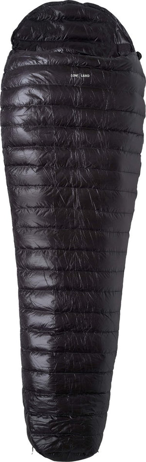 Lowland outdoor donzen slaapzak - ultra compact mummy - 215 x 75 cm - 430 gr +8°c - nylon - rits links