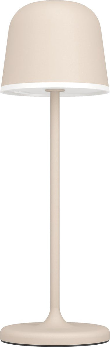 Eglo mannera tafellamp - aanraakdimmer - 34 cm - oplaadbaar (tot 38 uur licht) - aluminium - zandkleur wit - draadloos - binnen en buiten